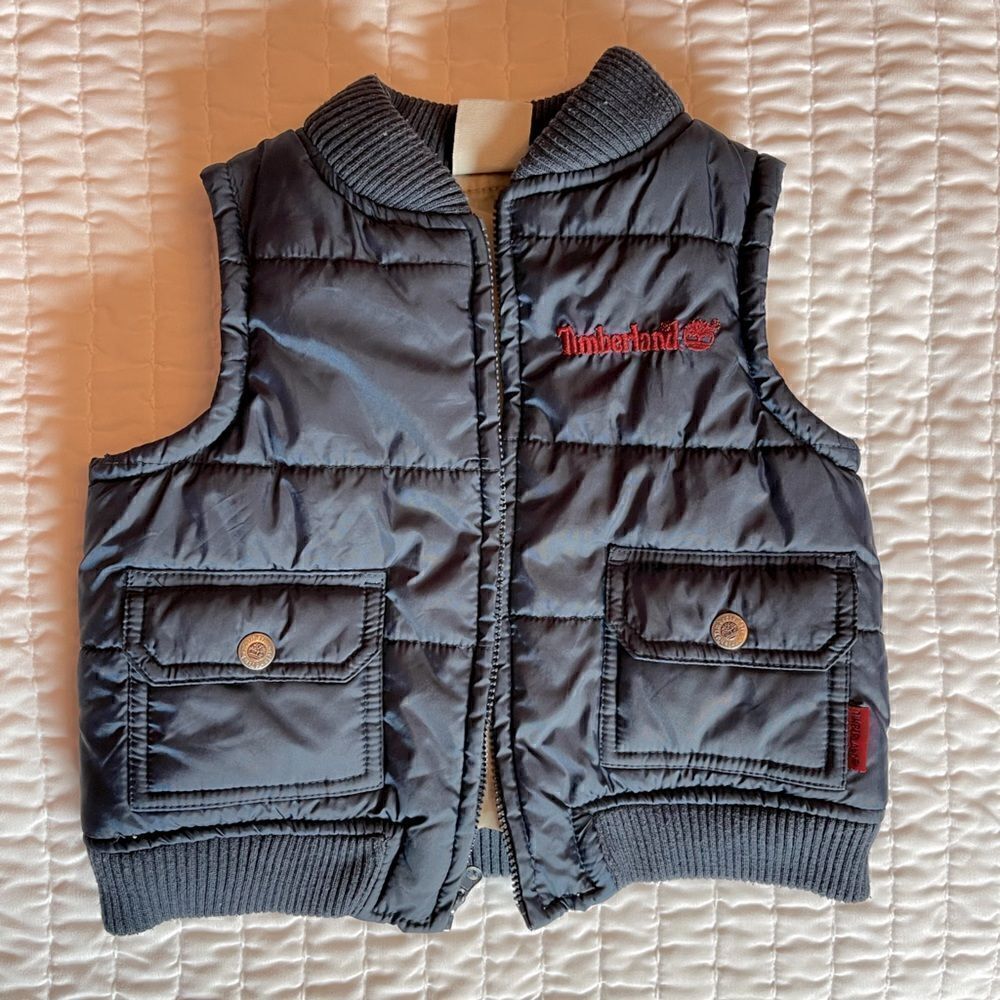 Timberland Toddler Navy Blue Puffer Vest | SZ 12M